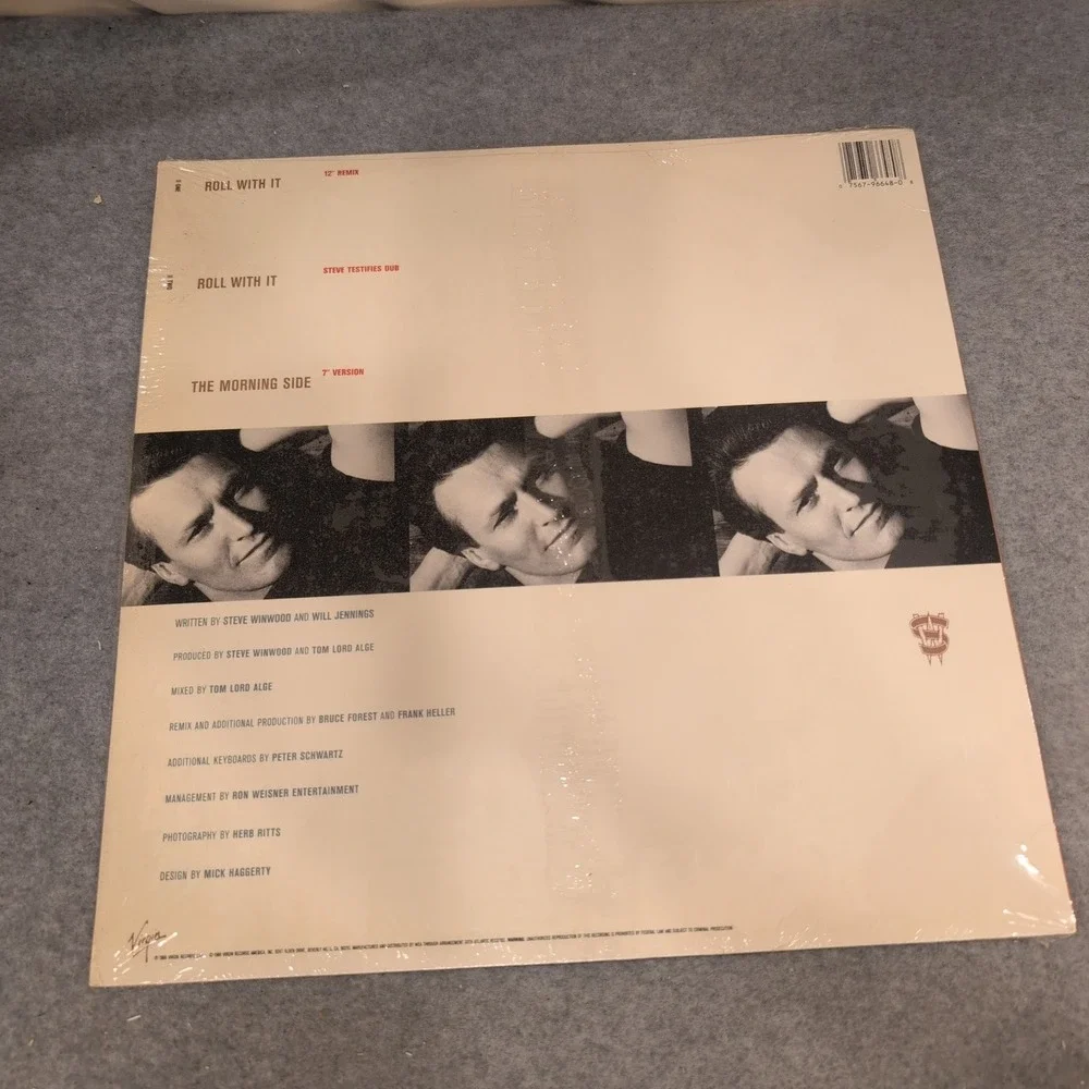 Steve Winwood Roll With It 12" Vinyl Single 1988 45 RPM 0-96648 Remix VG+ - Picture 2 of 6